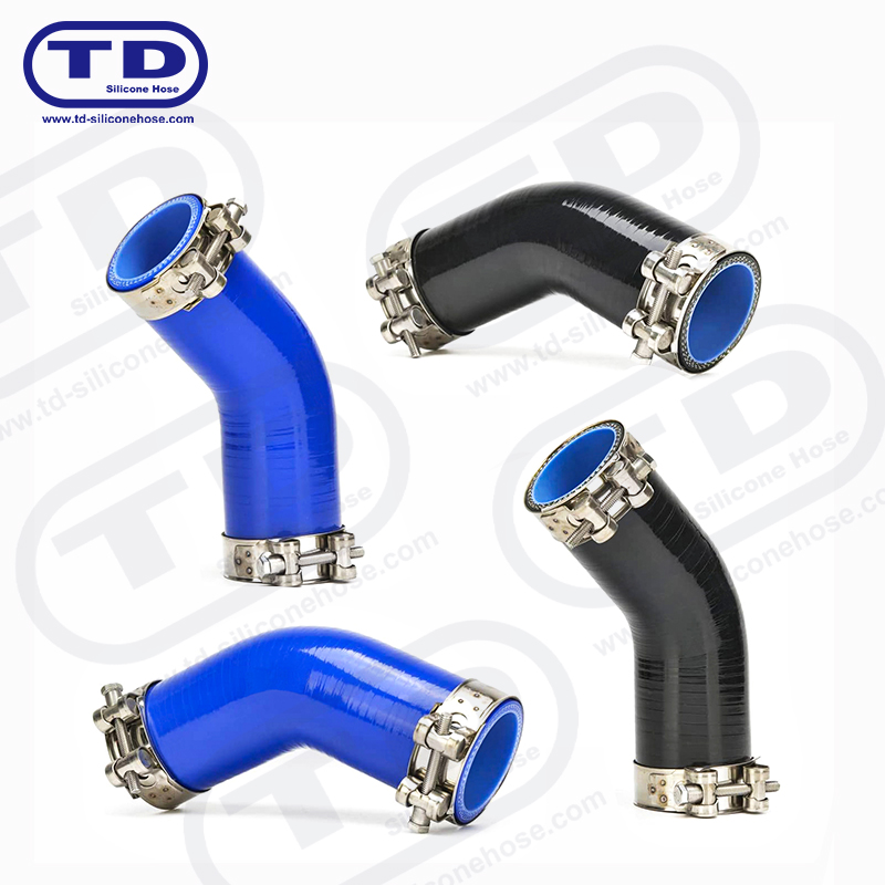 thumbnail image 2 of 2.5 Inch Silicone 45 Degree Hose Connector Elbow – Black, By Automods (sh-99884) 2 of 3